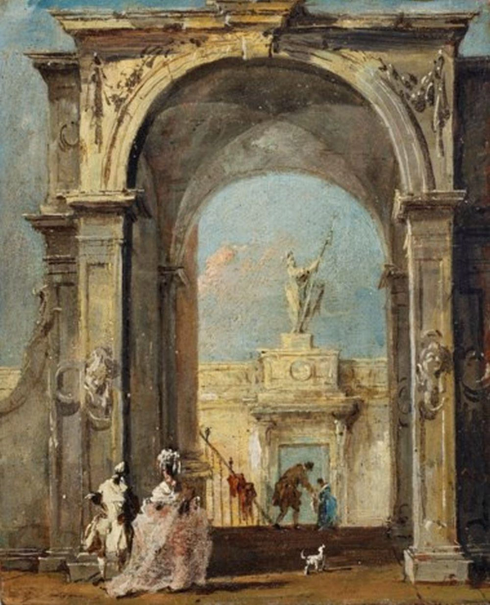 Architettura con figure eleganti